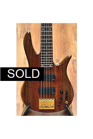 Fodera Curly Walnut Monarch 5 Deluxe Fodera Curly Walnut Monarch 5 Deluxe